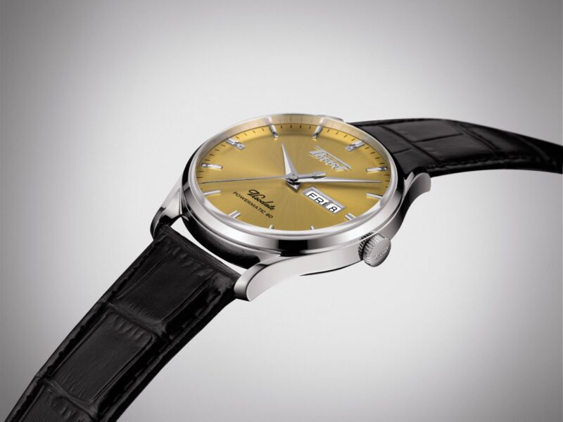 Orologio Tissot Heritage Visodate Powermatic 80 Automatico - Cassa 42mm, Quadrante Nero, Cinturino Pelle